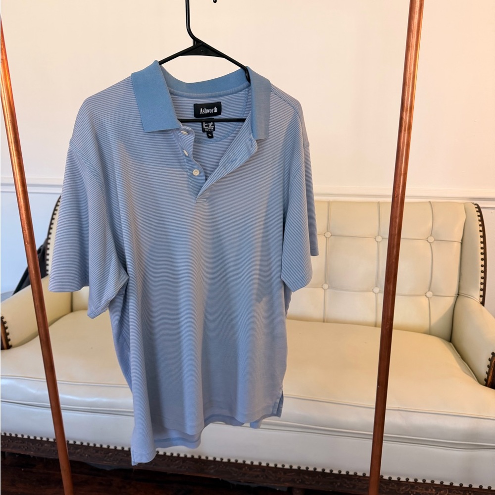 Ashworth Light Blue Men's Golf Polo
